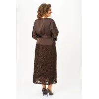 Костюм Кокетка и К 1334 коричневый