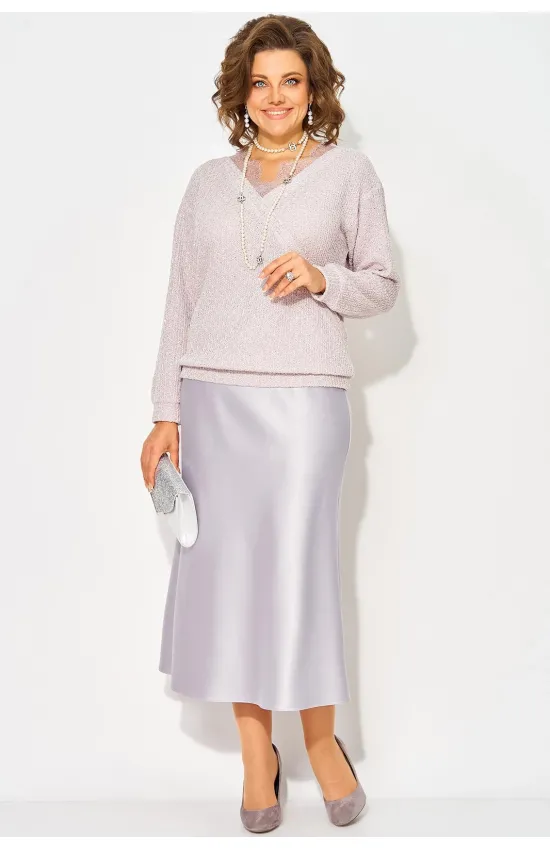 Костюм Лилиана 1494К жемчужно лиловый