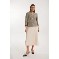 Костюм KALORIS 2303 оттенки бежевого+ коричневая клетка