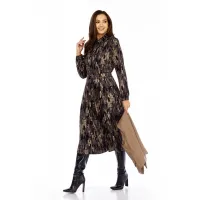 Костюм Милора-стиль 1380/1 черный + капучино (штрихи)