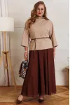 Костюм Anastasia 1390 бежевый+принт