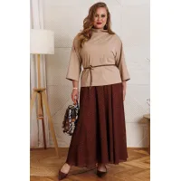 Костюм Anastasia 1390 бежевый+принт
