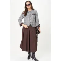 Костюм Карина Делюкс М-1418 серо-коричневый