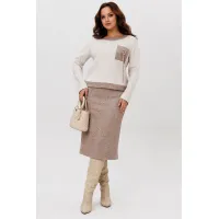 Костюм Галеан Cтиль 993 коричневый с бежевым