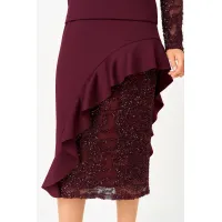 Костюм Кокетка и К 1336 бордовый