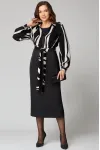 Костюм Мишель стиль 1230 черно-молочный Костюм Мишель стиль 1230 черно-молочный