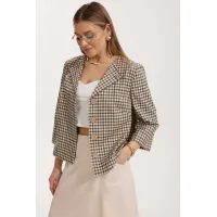Костюм KALORIS 2303 оттенки бежевого+ коричневая клетка