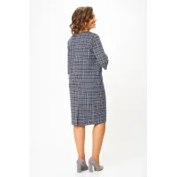 Костюм Swallow 877 графит, молочный принт  клетка