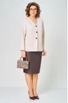 Костюм Vilena fashion 1147 беж+шоколад