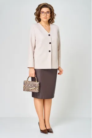 Костюм Vilena fashion 1147 беж+шоколад