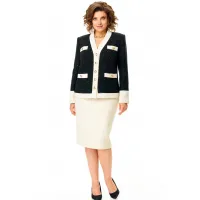 Костюм VI ORO 1211-3 черный, бежевый