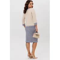 Костюм Галеан Cтиль 786-1 серый с бежевым