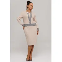 Костюм Галеан Cтиль 996 бежевый с серым