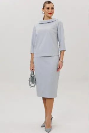 Костюм Anastasia 1163 серо-голубой