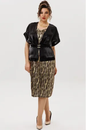 Костюм Mira Fashion 5642 черный с золотом