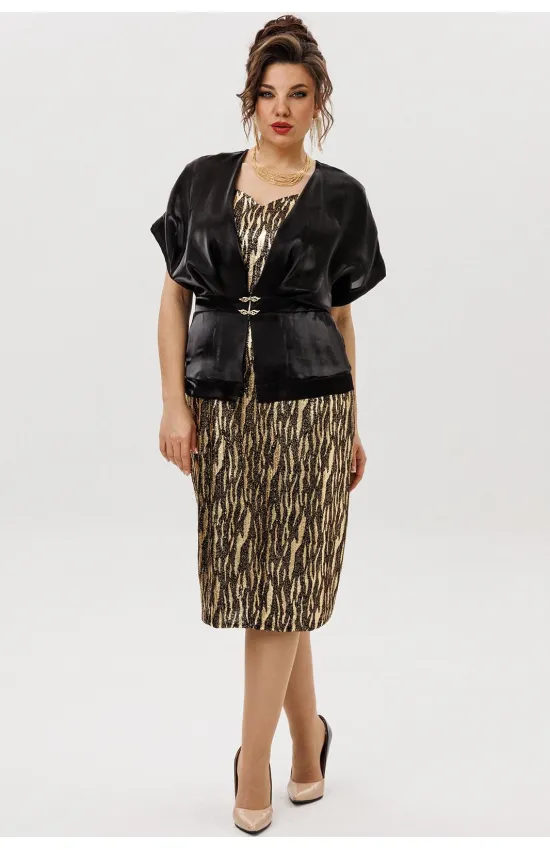 Костюм Mira Fashion 5642 черный с золотом