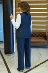 Костюм Alani 2411 белый+ синий в полоску