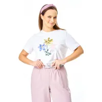 Костюм T&N 7738 пыльная роза и белый