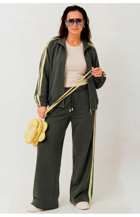 Костюм MisLana 1306 темносерый/лимонный