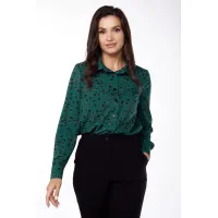 Костюм LUCKY FOX 1344 зеленая блузка + черные брюки