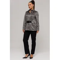 Костюм Галеан Cтиль 827 черный с серыми кольцами