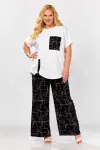 Костюм Кокетка и К 1297 черный+белый