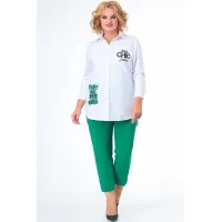 Костюм Кэтисбел 2536 белый+зеленый