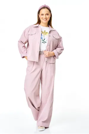 Костюм T&N 7738 пыльная роза и белый