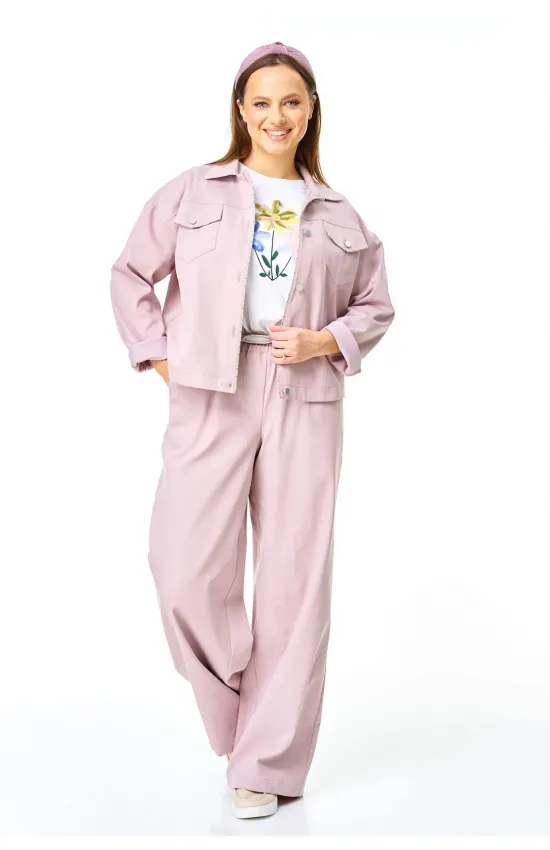 Костюм T&N 7738 пыльная роза и белый