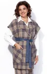 Костюм Anastasia 1172 песочный-деним (клетка)