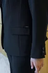 Костюм Alani 2381 черный/блузон молоко