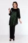 Костюм Ladis Line 1546 темный изумруд + черный