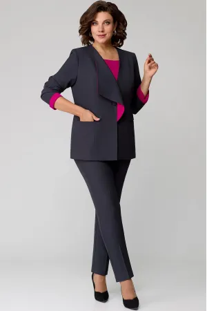 Костюм Мишель стиль 1145-1 графит + фуксия