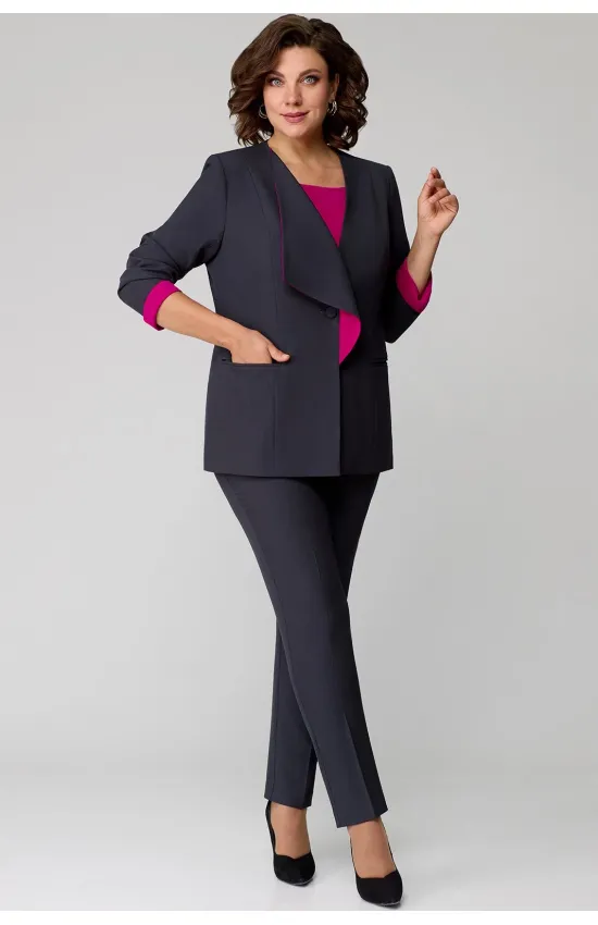 Костюм Мишель стиль 1145-1 графит + фуксия