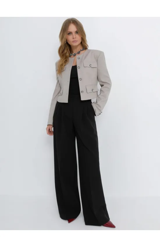 Костюм PiRS 5814 серо-бежевый+ черный