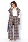 Костюм Anastasia 1172 песочный-деним (клетка)