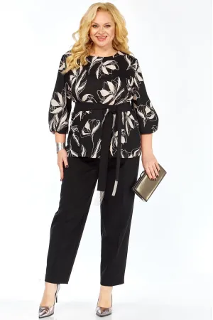 Костюм Элль-стиль 2446 черный, белый