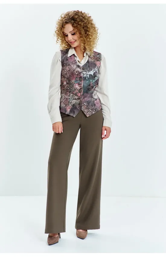Костюм Euromoda 628 хаки+мультиколор Костюм Euromoda 628 хаки+мультиколор