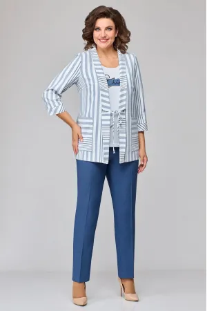 Костюм Мишель стиль 1133-1 сине-белый