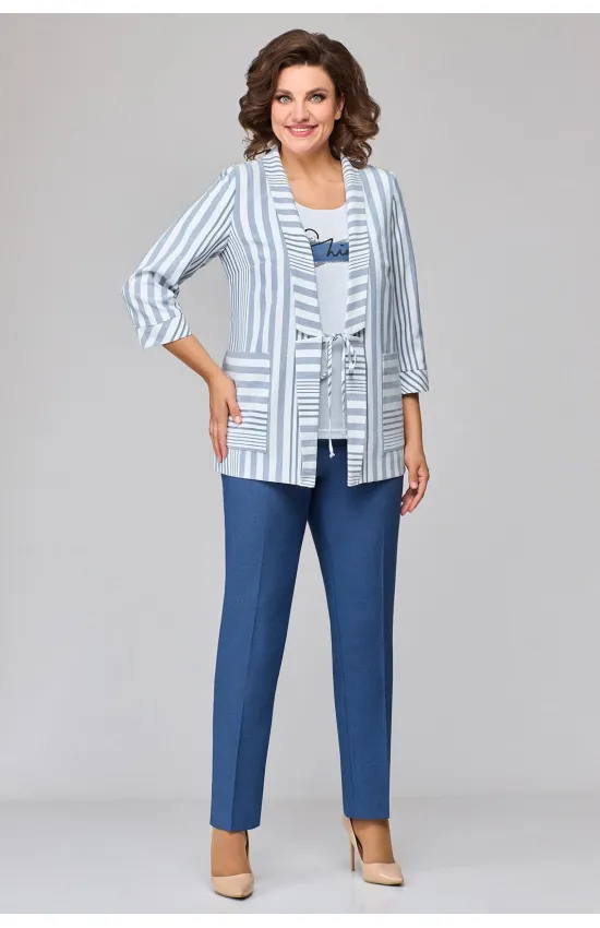 Костюм Мишель стиль 1133-1 сине-белый