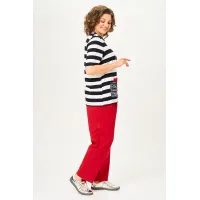 Костюм Michel Chic 1452 красный, полоска