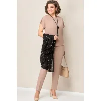 Костюм VOLNA 1327 черно-бежевый