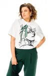 Костюм Michel Chic 1458 темный изумруд+белый