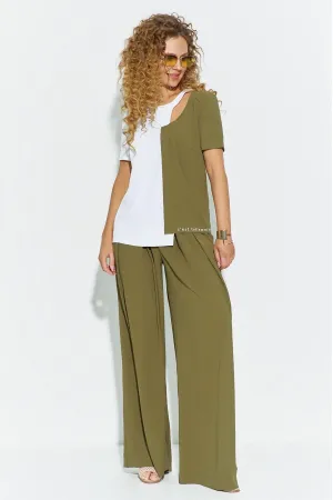 Костюм Euromoda 694 хаки, белый