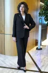 Костюм Alani 2381 черный/блузон молоко