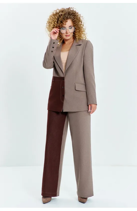 Костюм Euromoda 621 бежевый + коричневый Костюм Euromoda 621 бежевый + коричневый