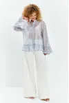 Костюм Euromoda 769 молочный+дымчато-голубой Костюм Euromoda 769 молочный+дымчато-голубой