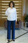Костюм Alani 2411 белый+ синий в полоску