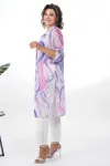Костюм Alani 2353 белый+ фиолетвые разводы
