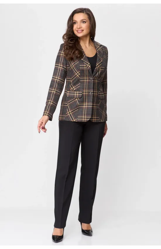 Костюм БелЭльСтиль 203-283/596-279 коричнево-черный